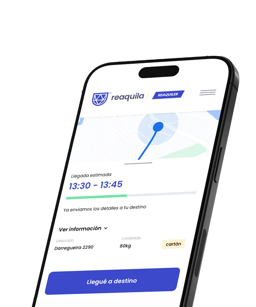 App Reaquila de uberización: pickups asignados en el teléfono del recolector